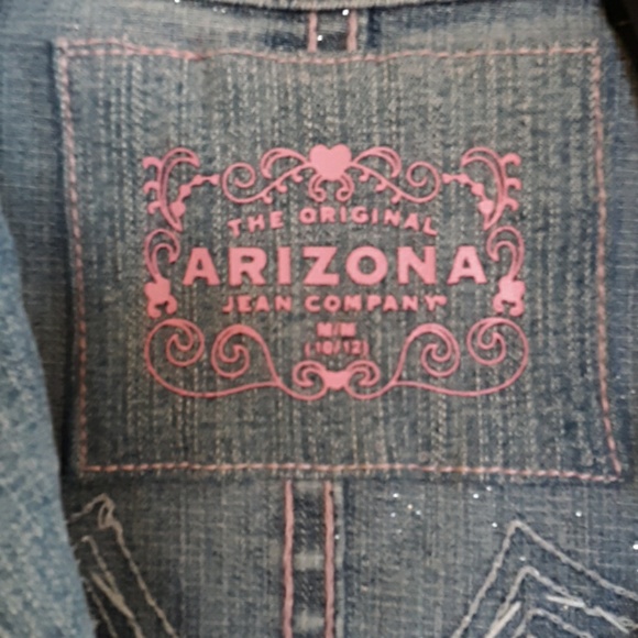 🎉Price Drop! Arizona Jean Co. Jean Jacket Girls Size M 10/12 - Picture 2 of 5